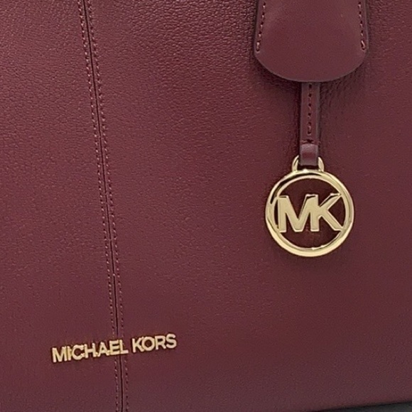 MICHAEL KORS PENELOPE LARGE TOP HANDLE MERLOT MULTI COLOR - Picture 14 of 16